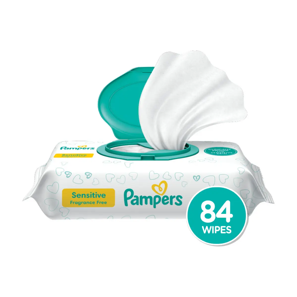 Pampers Sensitive Lingettes pour bébés non parfumées, paquet 56 lingettes